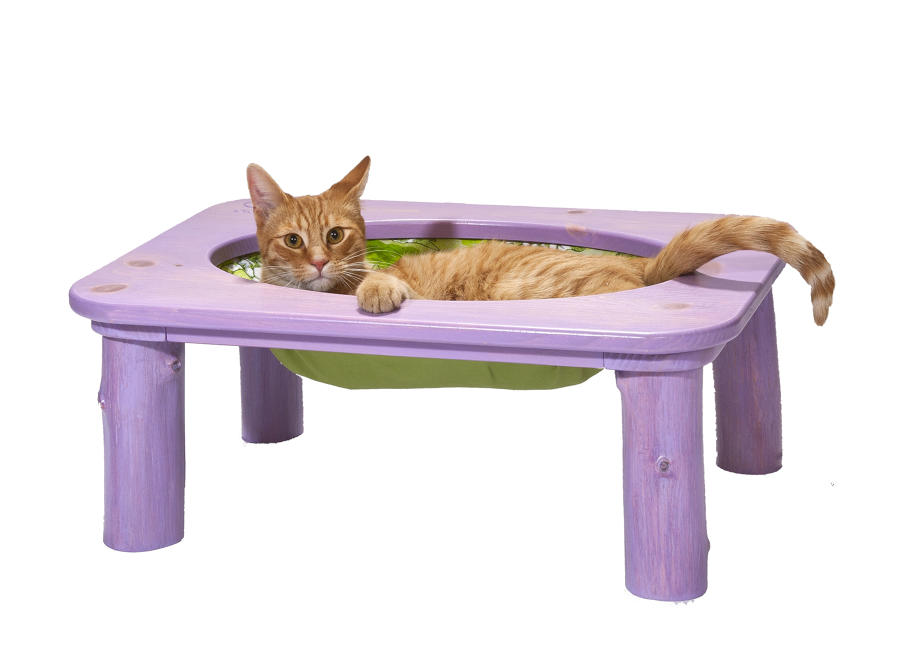 Purrrfect Peedee purple Cat hammock set