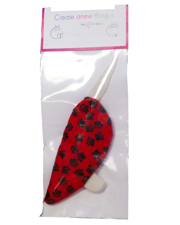 Mouse paw print cat toy