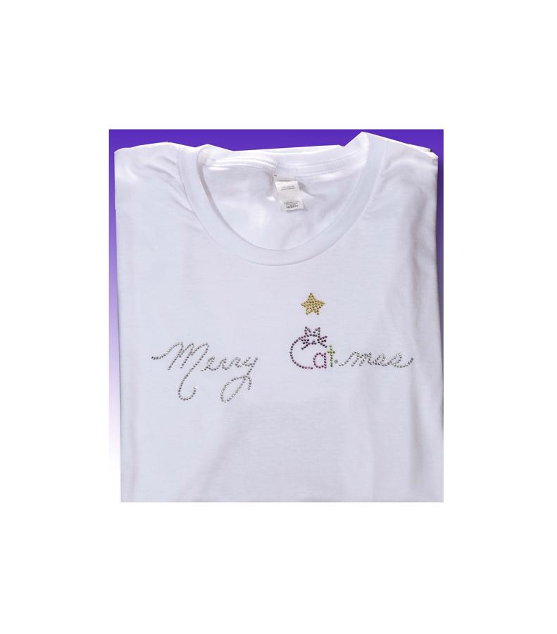 Sparkle in this Merry Catmas t-shirt